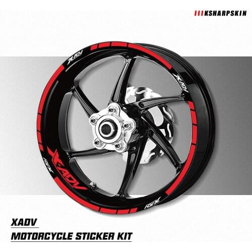 Motorcycle sticker kit wheel sticker reflective rim logo decal stripe waterproof decoration suit for Honda XADV X-ADV xadv 750