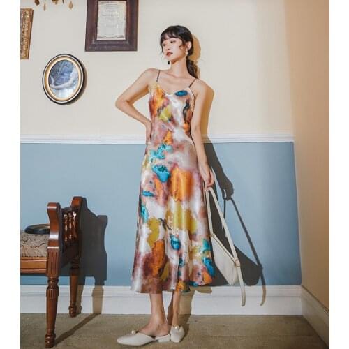 Korobov 2021 New Summer Dress Vintage V Neck Elegant Spaghetti Strap Female Dresses Streetwear Harajuku Vestidos Femme