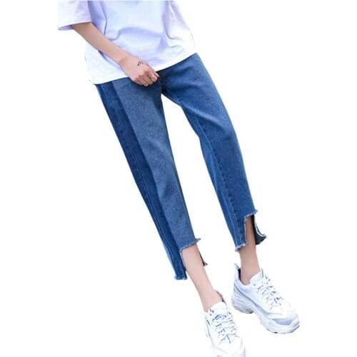 New Loose jeans maternity clothing for pregnant women Maternity Pants Belly Support Wide Leg Pants Clothes Pregnancy 2018