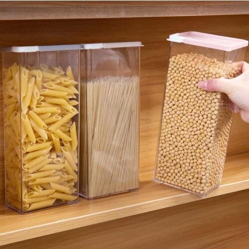 New Kitchen Large Food Container Noodle Box Tea Spice Bean Cereal Container Spaghetti Organizer Food Storage Container