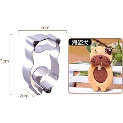 Pirate Dog Cartoon Animals Cake Decorating Fondant Cutters Tools Hot Selling,Cookie Biscuits Baking Molds Direct Biscuits Stamp