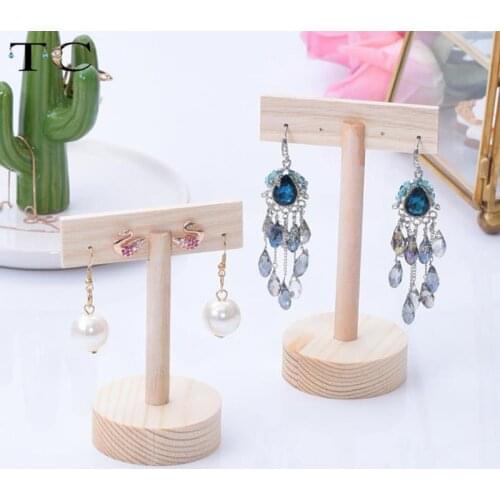 Quality Solid Wood Earrings Display Stand Original Wooden Earrings Storage Stand Household Jewelry Earrings Rack