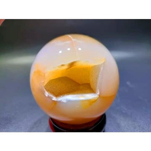Natural quartz crystal energy Brazil agate reiki crystal hole ball fashion interior living room decoration decoration treatment