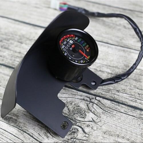 Steel Mini Retro Gauge Meter Refit front windshield instrument Tachometer hood front decorative Cover Motorcycle GN