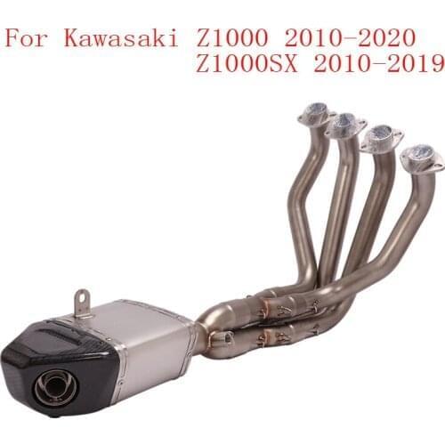 Motorcycle Exhaust System Muffler Baffle Silencer Escape Header Connect Link Pipe for Kawasaki Z1000 2010-2020 Z1000SX 2010-2019