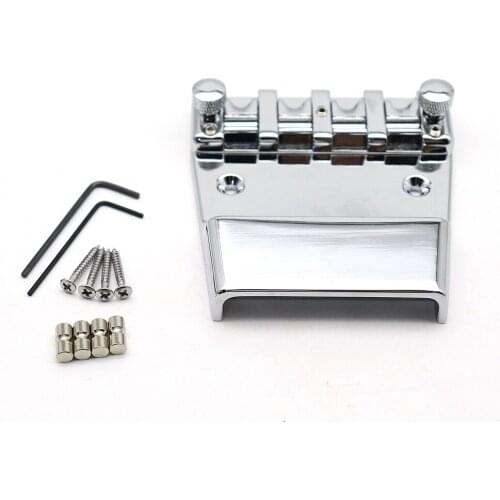 1set 4 string Electric Bass Guitar Bridge Adjustable height, detachable ball roller for Electric Bass Guitar Sliver