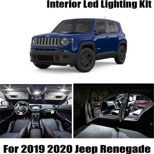 14 x White Canbus Error Free LED Interior Lights Package Kit For 2019 2020 Jeep Renegade Reading Dome Cargo License Plate Lamp
