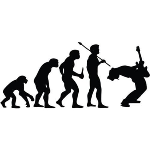 15.2CM*6.6CM window Styling Evolution Rock Music Funny luggage/laptop/ Stickers and decal