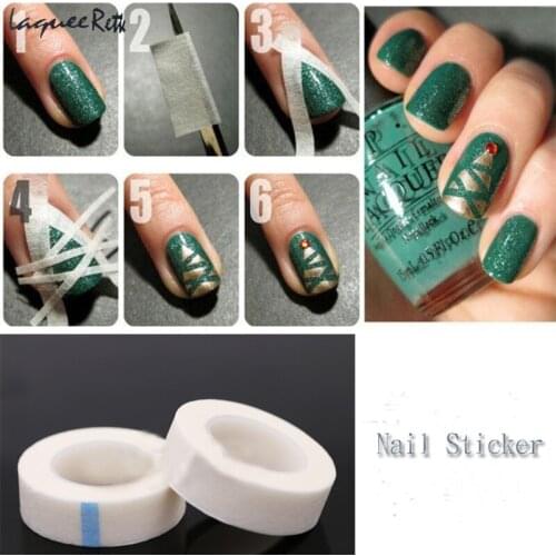 2pcs Nail Sticker French Manicure Nail Art Tips Creative Masking Tape Pattern Nail Repair Tools Decoration