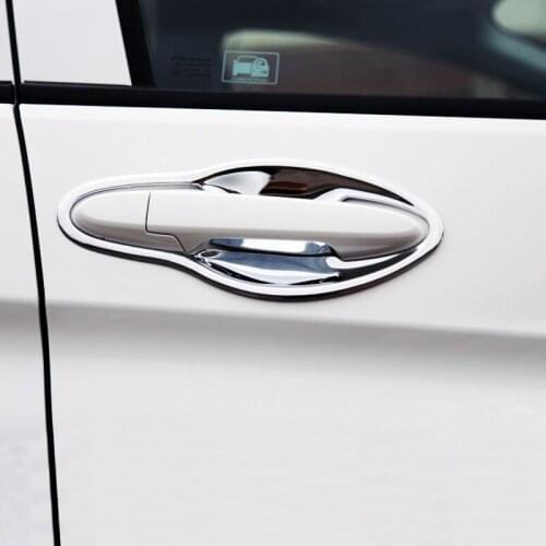 2014 2015 2016 Accessories Chrome Car Door Protector Handle Bowl Cover Trim Car Styling ABS for Honda City Sedan