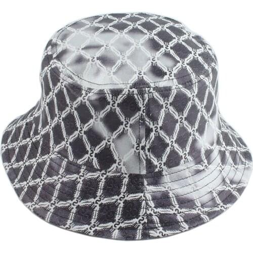 2021 Tie Dye Plaid Print Bucket Hat Flat Top Fishing Hat Vintage Hip-Hop Caps Hats Fashion Design Fisherman Hat