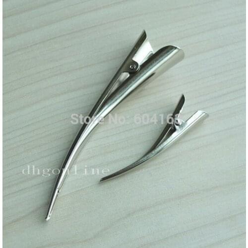 25 PCS 60mm 110mm 130mm Hair Alligator Beak Clip Clamp bow Prong Accessory Nickle