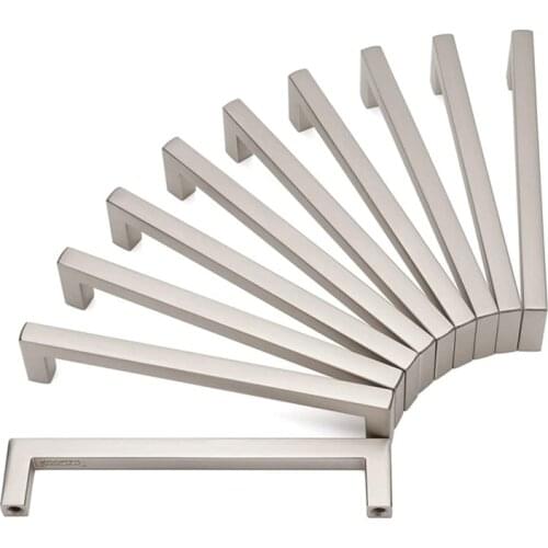 3-15Inch Cabinets Handles Stainless Steel Kitchen Bathroom Door Furniture Square Hardware Modern Cabinet Pull
