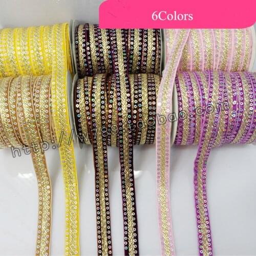 3Meters Sofa Pillow Lace Curtains Garment Bordering Fabric Decoration Accessories Sequin Small Edge Laces 1.5cm LJ0085