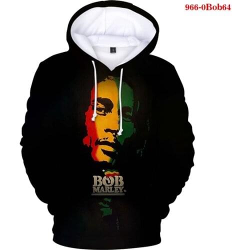 Harajuku 3d Hoodies Popular Bob Marley Print Mens Clothing Sweatshirts Oversiezed Hoodie Women Fashion Pop Bob Mar Kids Clothes