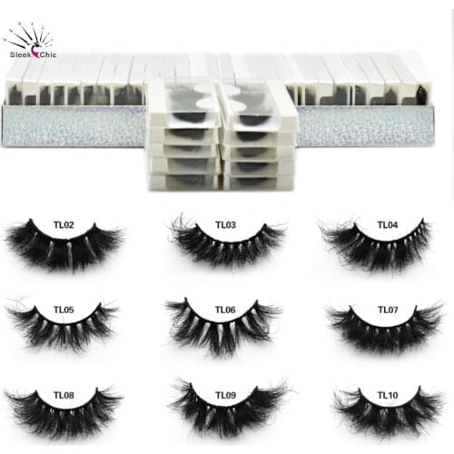 5 Pairs Fluffy Lashes Wholesale Eyelashes Bulk Messy Mink Eyelashes Natural Long False Lashes Vendor Soft Full Strip Eyelashes