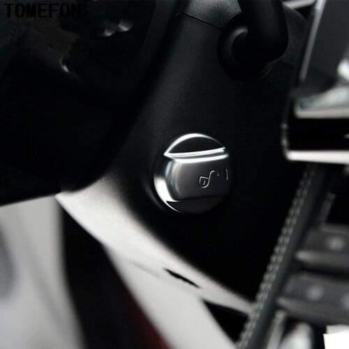 ABS Chrome For Jaguar F-PACE 2016 2017 2018 One-button Start Steering Wheel Adjustment Switch Button Knob Cap Cover