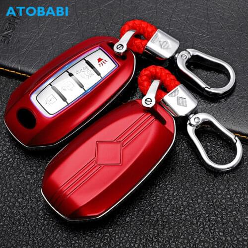 ATOBABI ABS Car Key Case For Infiniti QX60 2019 2020 QX50 2021 Q60 Smart Keyless Entry Remote Control Fobs Shell Protector Cover