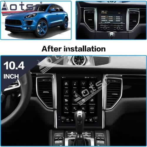 For Porsche Macan 2017-2019 Tesla Big Screen Car Radio GPS Navigation Android Multimedia Audio DVD Player Auto Stereo Head Unit