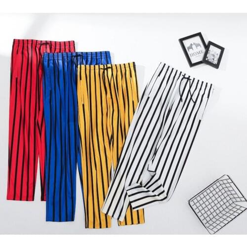 2021 Summer Straight Printed Pants Mid Waist Beach Party Trousers Jogger Casual Pants Streetwear Joggers Men Trousers Loose Pant