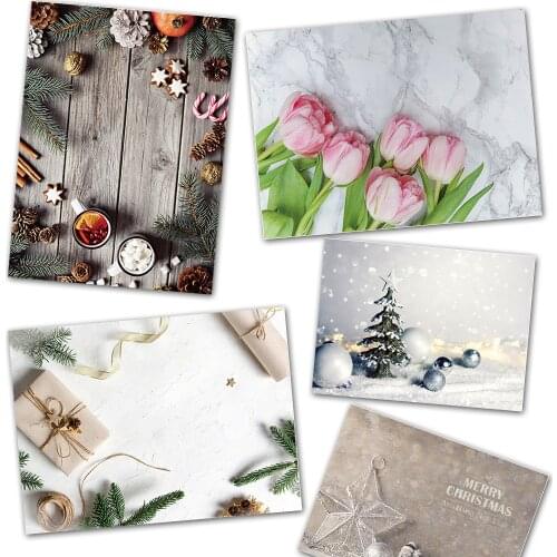 TENWISH Two-Sided 57*42cm Background Marble Christmas Food Cosmetics makeup Photo Background Paper