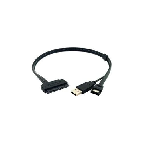 Jimier CY Cable 2.5" inch Hard Disk Drive SATA 22Pin TO Esata Data + USB Powered Cable 50cm