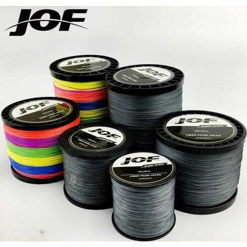 JOF 12/9 Strands 1000M 500M 300M 100M Braided Fishing Line Multifilament Fishing Line Spinning Carp Fishing Line 20-135LB