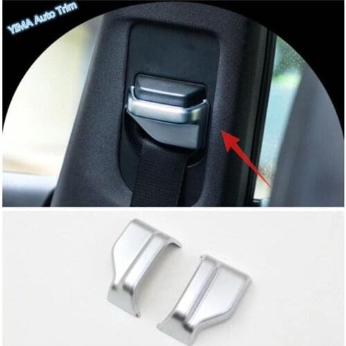 Lapetus Auto Styling Safety Seat Belt Frame Cover Trim Matt Carbon Fiber ABS Fit For Mercedes-Benz GLA 200 220 X156 2015 - 2019