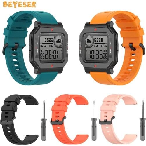 Fashion Soft Silicone Watch Strap For Xiaomi Huami Amazfit Neo Sports Bracelet Smartwatch Replacement Wristband Accessories