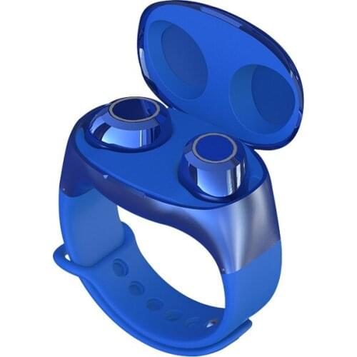 Wrist Earphone Bluetooth 5.0 True Wireless Bluetooth with Charging Cabin Fast Pairing Stereo Earbuds