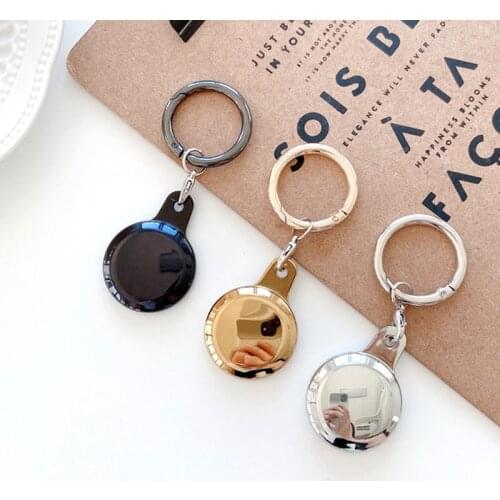 Shockproof Plating Case For Airtag Keychain Soft Silicone Protective Cover For Apple Locator Tracker Anti-lost Device Keyring