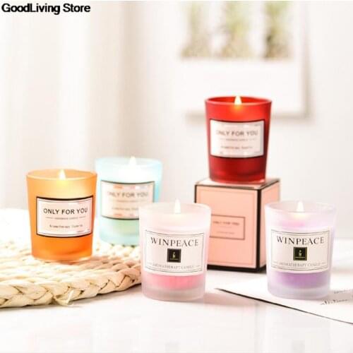 Romantic Scented Candle Small Jar Aromatherapy Candle Natural Soy Wax Candles and made of eco-friendly soy wax