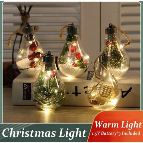 Christmas Decorative Lights Christmas Ornaments Christmas Tree Pendants Plastic Bulb/Star/Ball Light Copper Wire String Lights