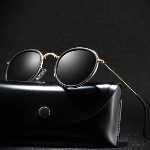 Classic Polarized Sunglasses Round Glasses Brand Design Women Men Metal Driving Sun Glasses UV400 Shades Eyewear Oculos de sol