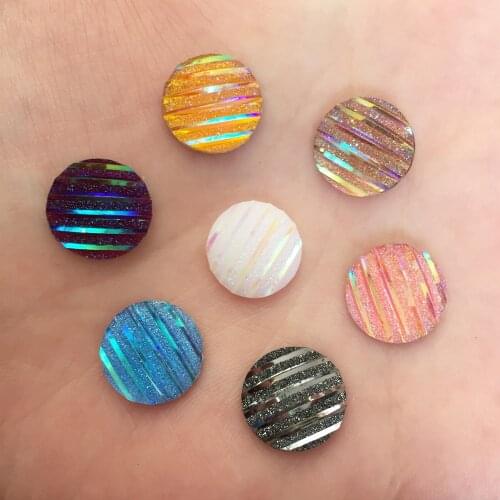 50pcs AB Resin 12mm Cabochon Round Twill Ore Flat Back Rhinestone applique DIY scrapbook Wedding ornaments