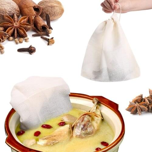 Soup Bag Reusable Tea Bag Medicine Filter Bag 1piece Kitchen Accessories Multifunctional Cotton Drawstring Strainer 20*23cm