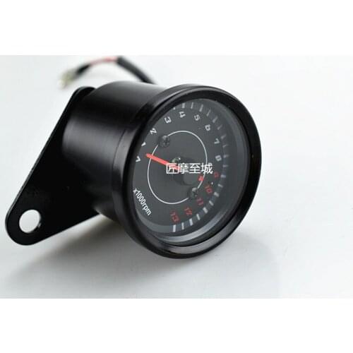 Black Shell White Dial Universal Motorcycle Speedometer Odometer Gauge Backlight Dual Speed Meter Motocross