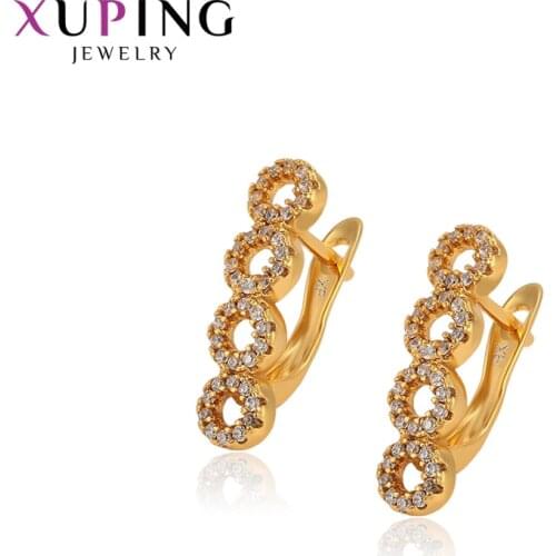 Xuping Jewelry Colorful Luxury Pure Gold Color Plated Temperament for Women 80313