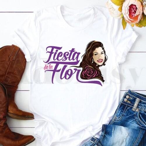 Womens T-shirt Vintage 90s Inspired Selena Quintanilla Trendy Short Sleeve Female Tops Tees Harajuku Vogue VintageT Shirts