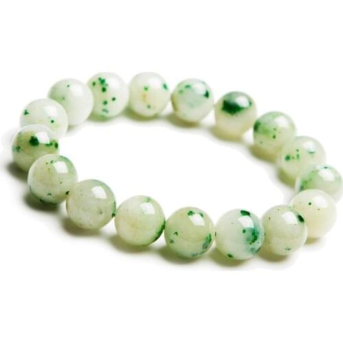 12mm Precious Natural Dushan Ja de Bracelets For Women Female Stretch Gems Crystal Round Bead Natural Stone Bracelet AAAA