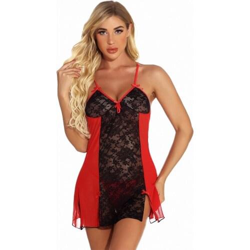 Plus Size Elastic Women Underwear Chemise Nightgown Lingerie Babydoll Chemise