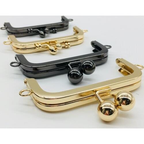 10.5cm metal gold gunmetal color purse frame sewing purse handle with screws diy bag parts wholesale frame purse handles