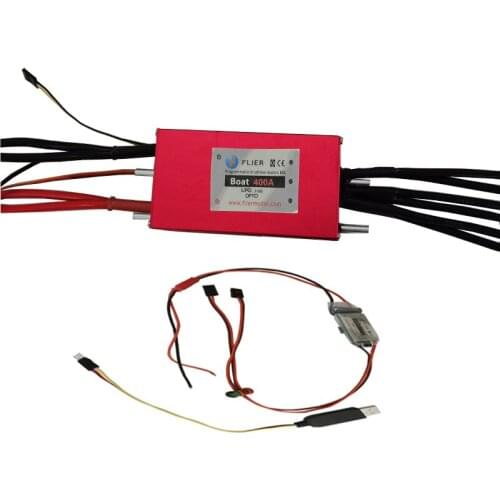 16S 400A Waterproof Blushless ESC for RC Boat hydrofoil surfboard with External UBEC and Program USB LINK