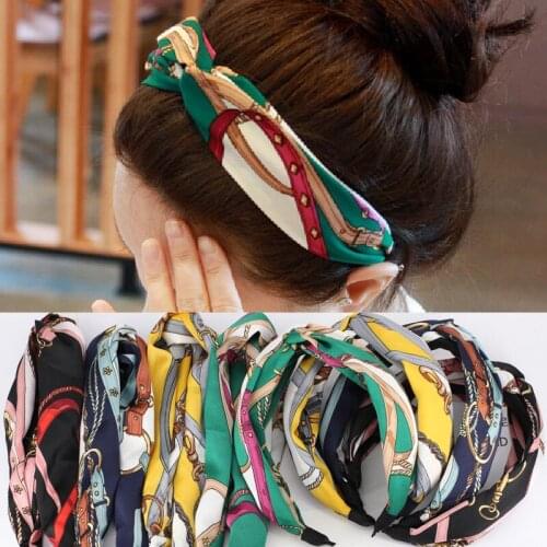 2019 Explosion fashion Headband Lady headwear Charm color cross Women Retro head hoop Green Hair Accessories Party Dating Gifts