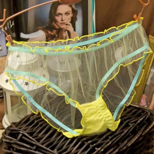 2020 Summer Ultra-thin Women Transparent Panties Mesh Traceless Sexy Panties Hipster Women Underwear Female Briefs