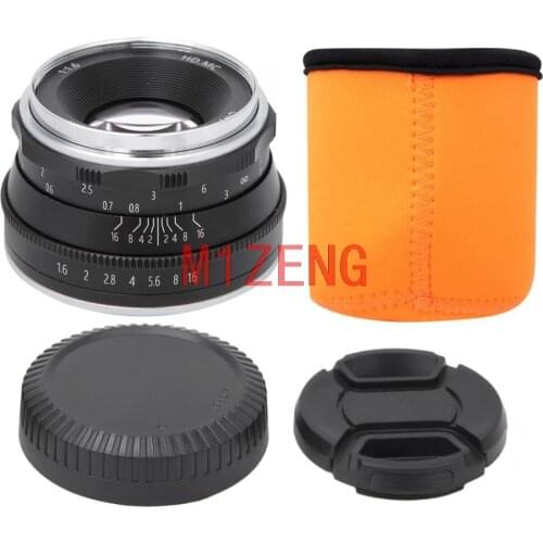 35mm F1.6 Movie Manual Focus Lens for Sony E a7r3 A6300 fujifilm fx olympus panasonic m4/3 canon eosm nikon z z7 APS-C camera
