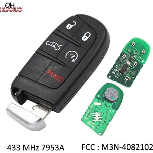 4+1/5 Button Smart Remote Key 433mhz 7953A for Chrysler 200 300 2011-2018 with ID46 Chip 7953A FCC: M3N-40821302