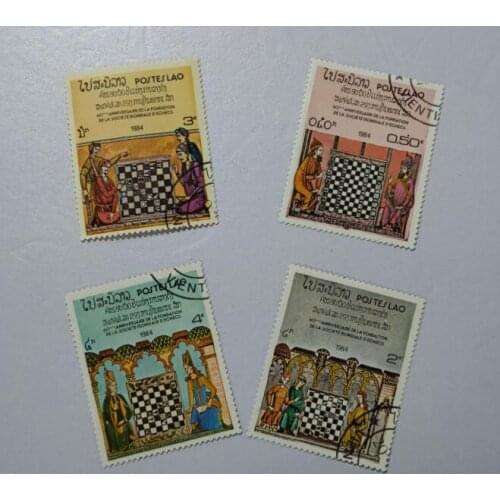 4PCS Laos 1984， Post Stamps Postage Collection