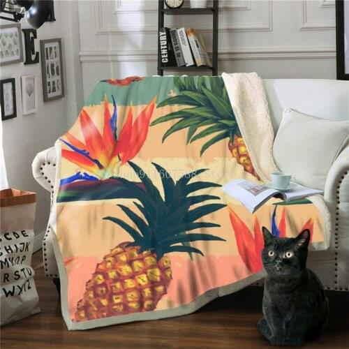 Bohemian Pineapple Blanket Colorful Bedspread Cute Fleece Chair Soft Blanket Custom Home Textile Kids Gift Dropshipping