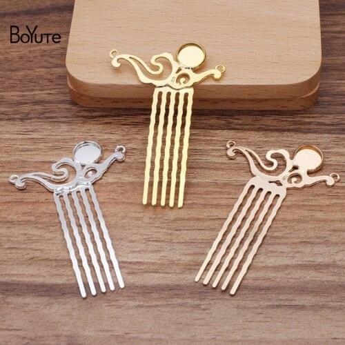 BoYuTe Wholesale (10 Pieces/Lot) 16*46MM Cloud 5 Teeth Hair Comb Tiara Vintage Diy Bridal Wedding Hair Accessories